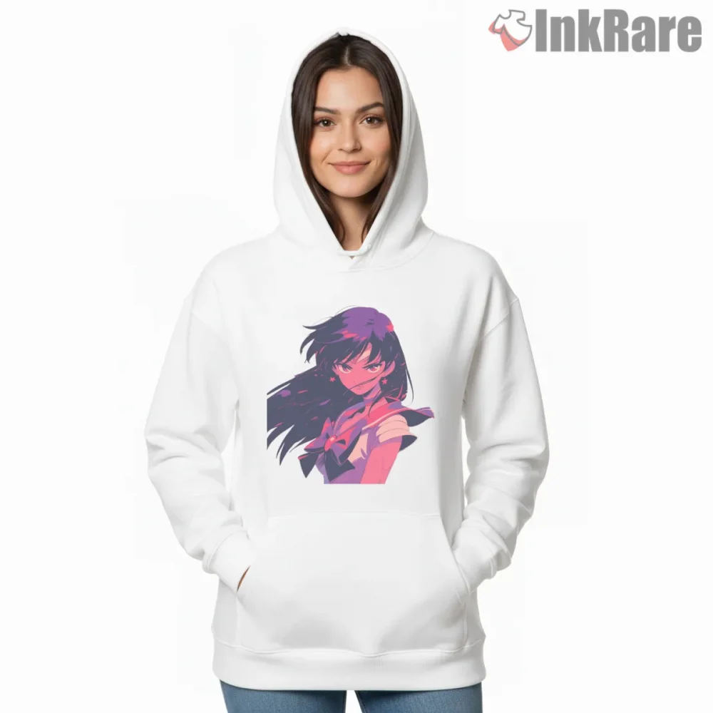 Sailor Mars Intense Shadow Portrait Anime Shirt on white hoodie for women graphic tee