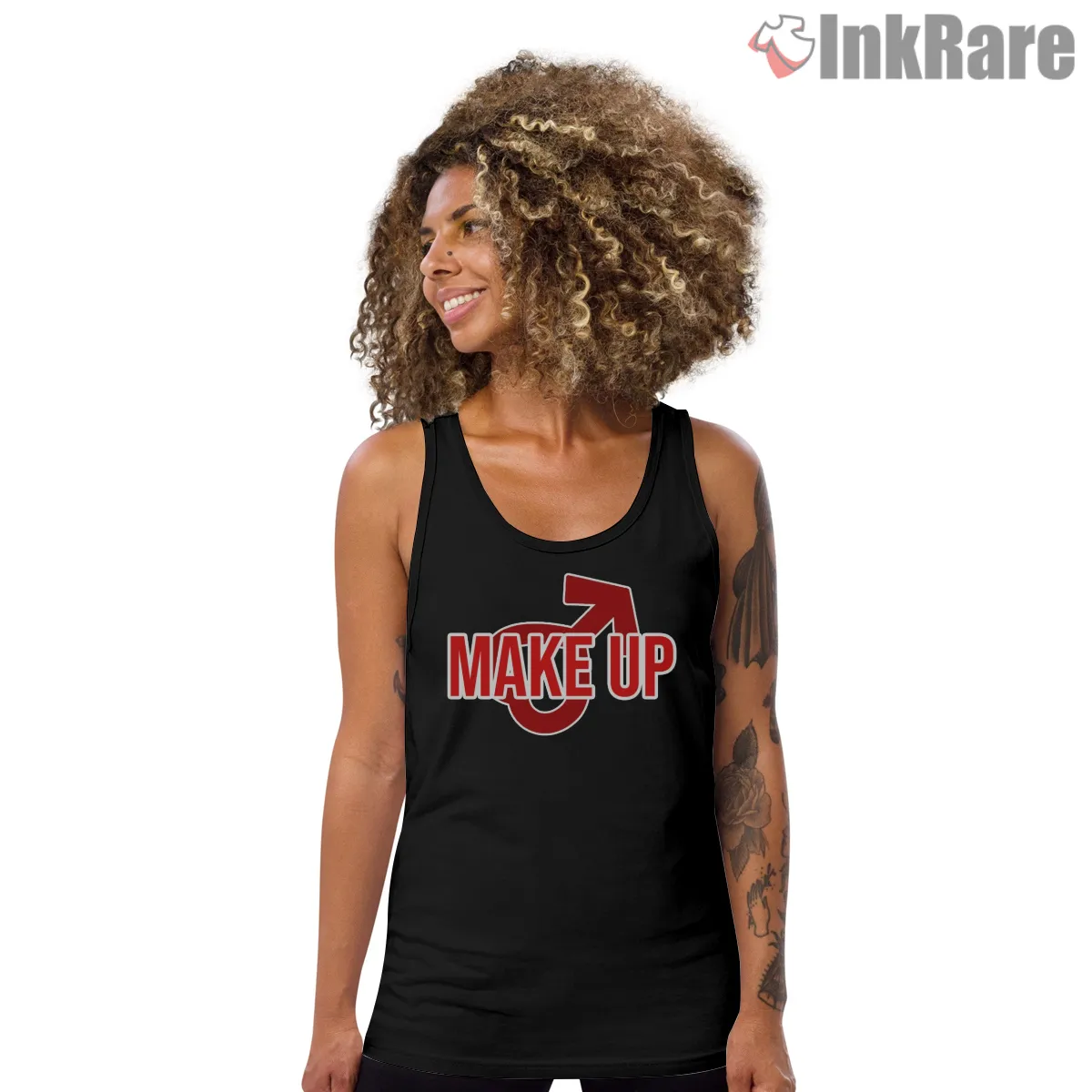 Sailor Mars Ritual Make Up Power Tank Top Black Sailor Mars Ritual Make Up Power Shirt on black tank top for women graphic tee