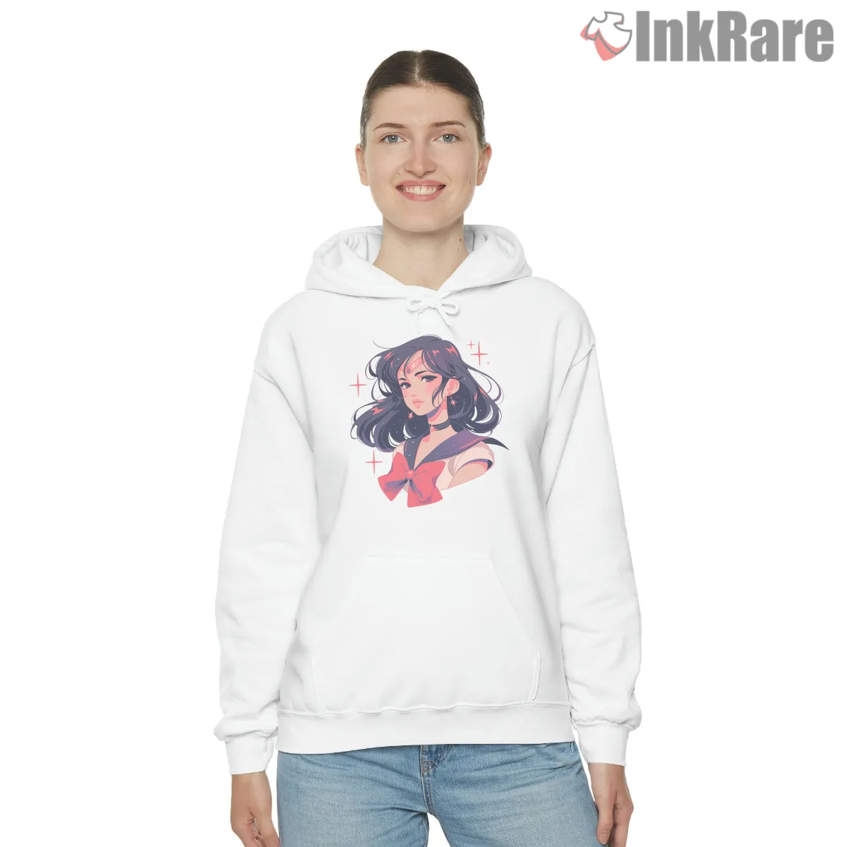 Sailor Mars Warm Glow Portrait Anime Shirt on white hoodie for women graphic tee
