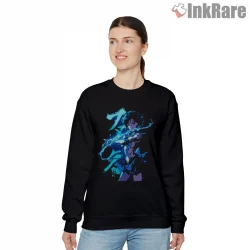 Sailor Mercury Electric Blue Energy Shirt on graphic shirt for women graphic tee