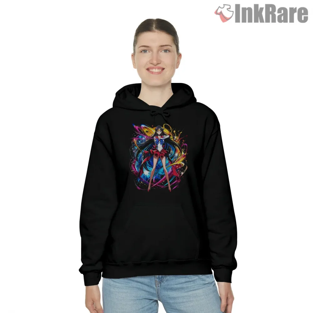 Sailor Mercury Eternal Guardian Anime Shirt on black hoodie for women graphic tee