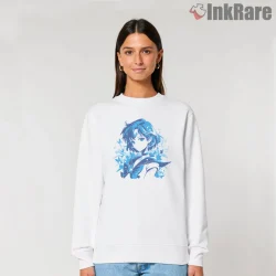 Sailor Mercury Floral Blue Portrait Anime Shirt on graphic shirt for women graphic tee