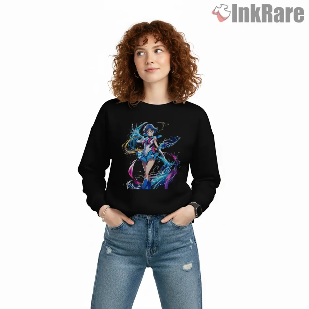 Sailor Mercury Flowing Water Magic Shirt on graphic shirt for women graphic tee