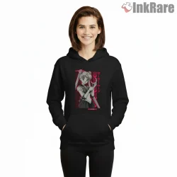 Sailor Moon Anime Star Edition Magenta Shirt on black hoodie for women graphic tee