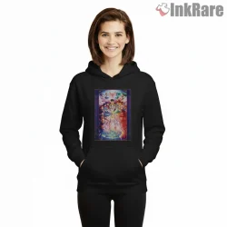 Sailor Moon Cosmic Alignment Celestial Anime Shirt on black hoodie for women graphic tee