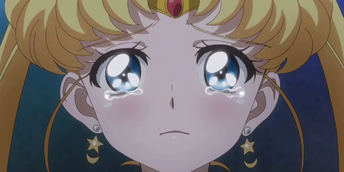 Gentle Sailor Moon scene showing emotional softness and friendship