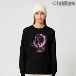 Sailor Moon Double Exposure Silhouette Anime Shirt on black long sleeve shirt for women graphic tee