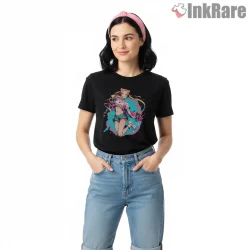 Sailor Moon Skate Style Streetwear Shirt on black short sleeve shirt for women graphic tee