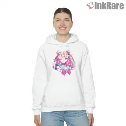 Sailor Moon Vibrant Idol Style Anime Shirt on white hoodie for women graphic tee