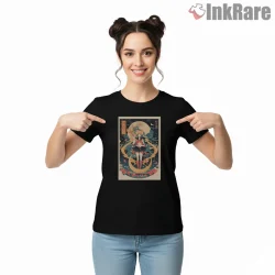 Sailor Moon Vintage Manga Cover Anime Shirt on black short sleeve shirt for women graphic tee