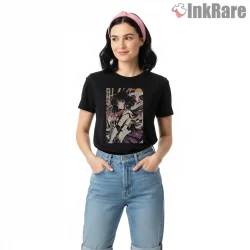Sailor Saturn Vintage Wall Poster Style Shirt on black short sleeve shirt for women graphic tee