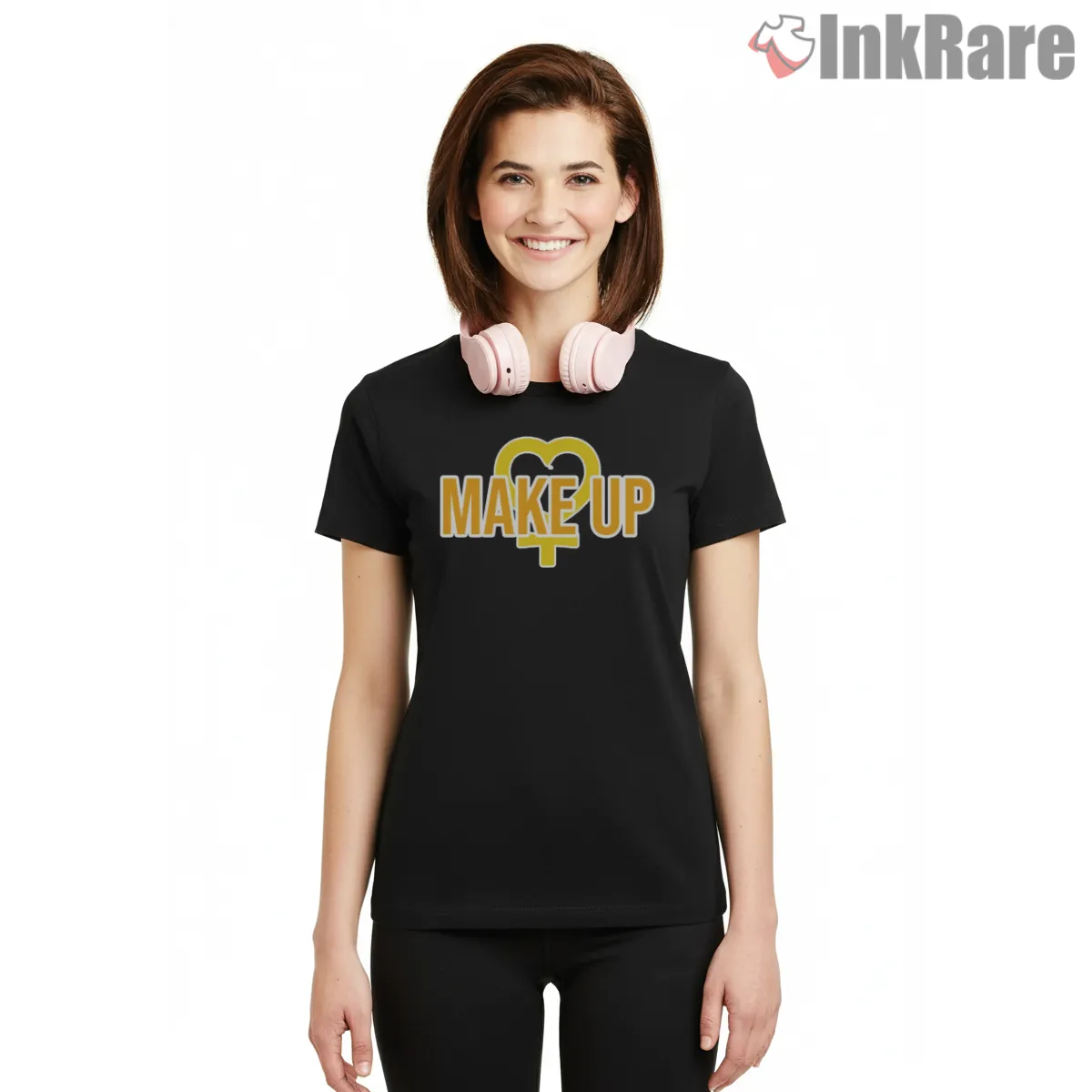 Sailor Venus Make Up Charm Statement Shirt on black short sleeve shirt for women graphic tee