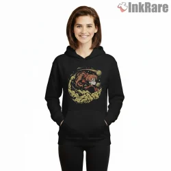 Sailor Venus Minimal Cosmic Elegance Shirt on black hoodie for women graphic tee