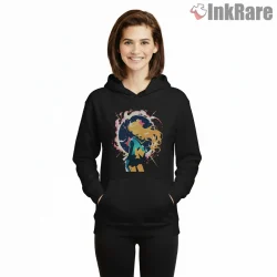 Sailor Venus Radiant Guardian Energy Shirt on black hoodie for women graphic tee