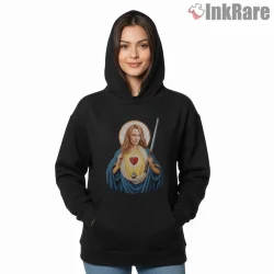 Saint Beatrix Kiddo Sacred Icon Kill Bill Shirt on black hoodie for women graphic tee