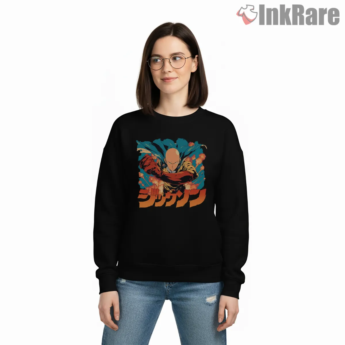 Saitama Fiery Punch Explosion Anime Shirt on graphic shirt for women graphic tee