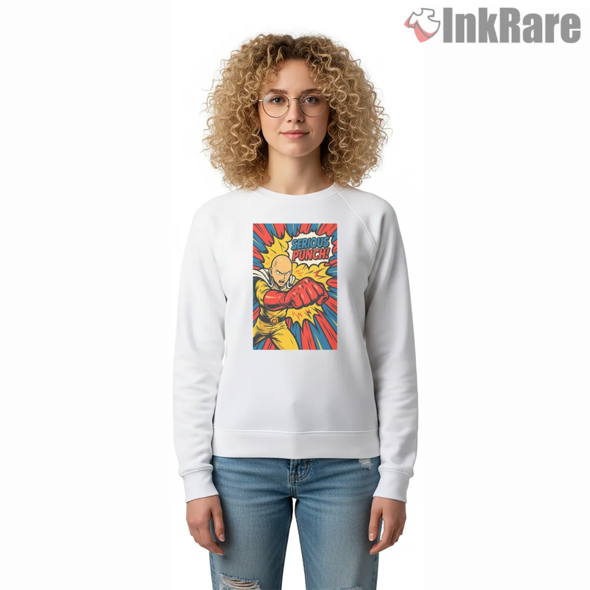 Saitama Serious Punch Comic Explosion Shirt on graphic shirt for women graphic tee