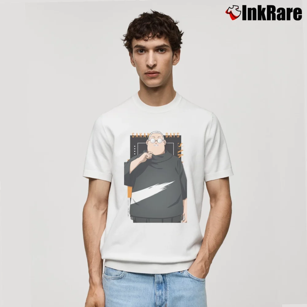 Men’s Sakamoto Days Taro Sakamoto Classic T-Shirt in white | Soft, Breathable Everyday Wear