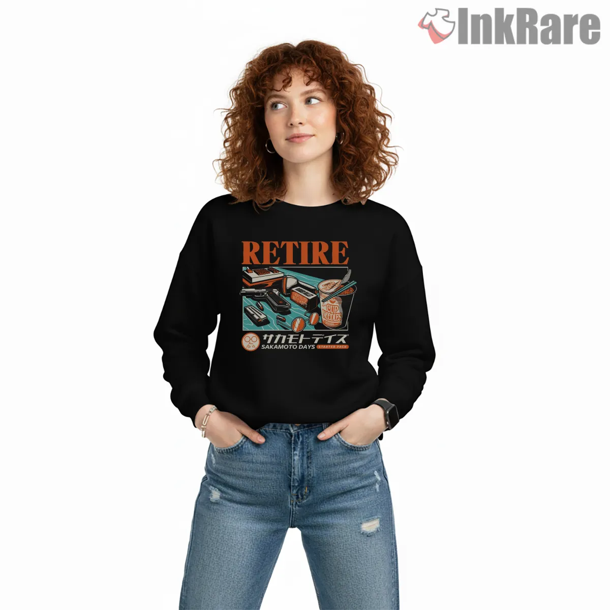 Sakamoto Retired Life Vintage Comic Style Anime Shirt on graphic shirt for women graphic tee