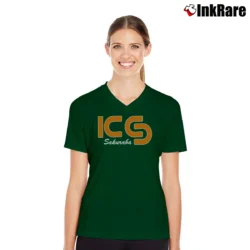 Women’s Saku Kazushi Sakuraba MMA Fighter V-Neck Tee in forest green | Chic Neckline, Soft Texture