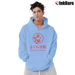Men’s Sakura Gakuin Visual Kei Music Pullover Hoodie in light blue | Cozy, Durable, Modern Fit