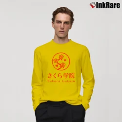 Men’s Sakura Gakuin Visual Kei Music Long-Sleeve Shirt in yellow | Sleek, Lightweight, Year-Round Wear