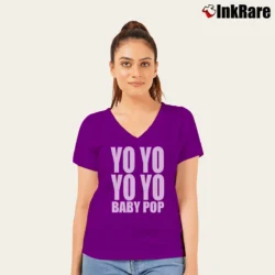 Women’s Salt N Pepa Push It V-Neck Tee in purple | Chic Neckline, Soft Texture