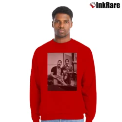 Men’s Sam Cooke With Muhammad Ali Tribute Crewneck Sweatshirt in red | Cozy Fabric, Clean Style