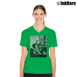 Women’s Sam Cooke With Muhammad Ali Tribute V-Neck Tee in irish green | Chic Neckline, Soft Texture
