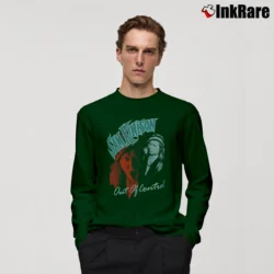 Men’s Sam Kinison Out Of Control Tour 80s Long-Sleeve Shirt in forest green | Sleek, Lightweight, Year-Round Wear