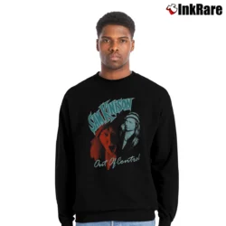 Men’s Sam Kinison Out Of Control Tour 80s Crewneck Sweatshirt in black | Cozy Fabric, Clean Style