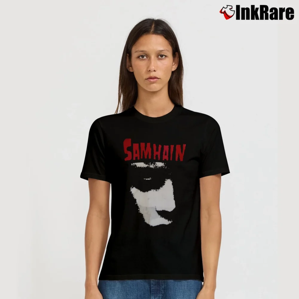 Women’s Samhain Punk Horror Gothic Rock Signature T-Shirt in black | Soft, Flattering Fit