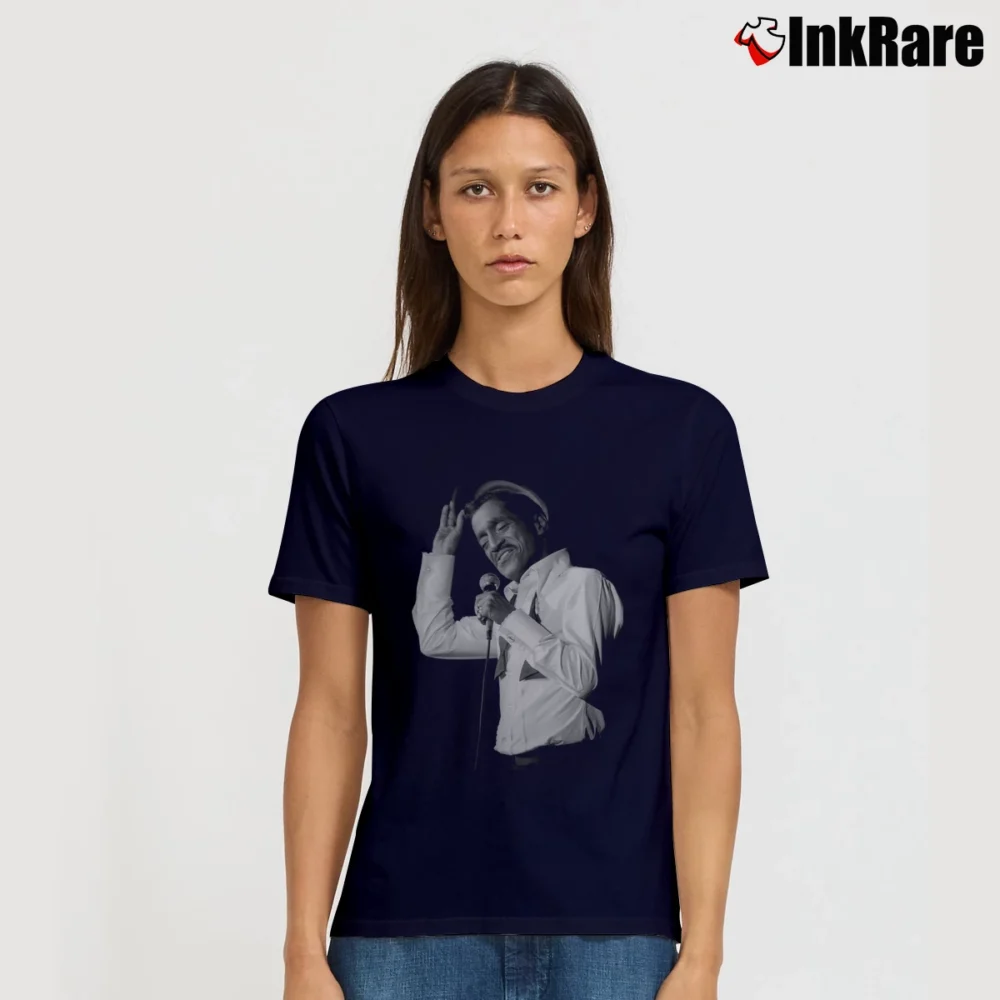 Women’s Sammy Davis Jr 1982 Concert Singing Signature T-Shirt in navy | Soft, Flattering Fit