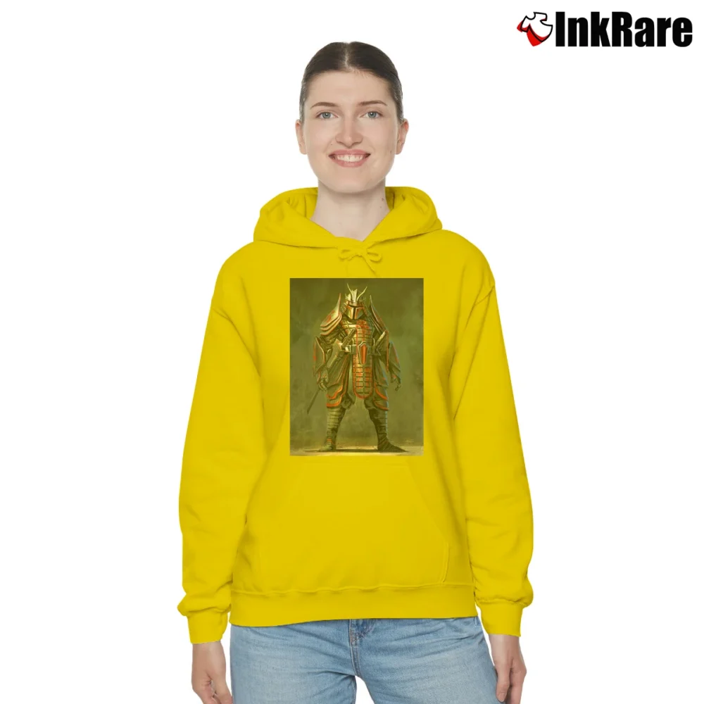 Women’s Samurai Boba Fett Mandalorian Star Wars Cozy Hoodie in yellow | Warm, Structured, Stylish