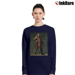 Women’s Samurai Boba Fett Mandalorian Star Wars Long-Sleeve Top in navy | Sleek, Versatile, All-Season