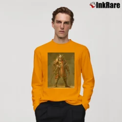 Men’s Samurai Boba Fett Mandalorian Star Wars Long-Sleeve Shirt in orange | Sleek, Lightweight, Year-Round Wear