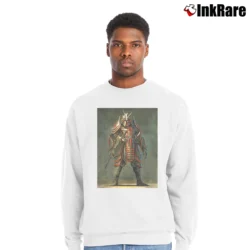 Men’s Samurai Boba Fett Mandalorian Star Wars Crewneck Sweatshirt in white | Cozy Fabric, Clean Style