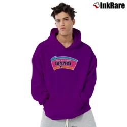 Men’s San Antonio Spurs Throwback Logo Pullover Hoodie in purple | Cozy, Durable, Modern Fit