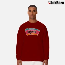 Men’s San Antonio Spurs Throwback Logo Long-Sleeve Shirt in maroon | Sleek, Lightweight, Year-Round Wear