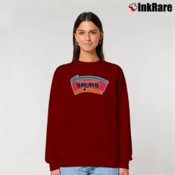 Women’s San Antonio Spurs Throwback Logo Relaxed Sweatshirt in maroon | Soft, Laid-Back Vibe