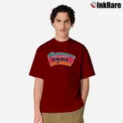 Men’s San Antonio Spurs Throwback Logo Classic T-Shirt in maroon | Soft, Breathable Everyday Wear