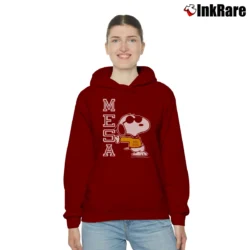 Women’s San Diego Mesa College Snoopy Charlie Brown Cozy Hoodie in maroon | Warm, Structured, Stylish