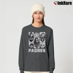 Women’s San Diego Padres Star Wars Heroes And Villains Long-Sleeve Top in charcoal | Sleek, Versatile, All-Season