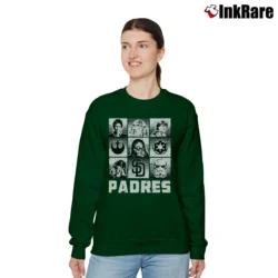 Women’s San Diego Padres Star Wars Heroes And Villains Relaxed Sweatshirt in forest green | Soft, Laid-Back Vibe