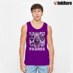 Men’s San Diego Padres Star Wars Heroes And Villains Tank Top in purple | Breathable, Active-Friendly Design