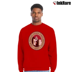 Men’s San Diego State University Crewneck Sweatshirt in red | Cozy Fabric, Clean Style