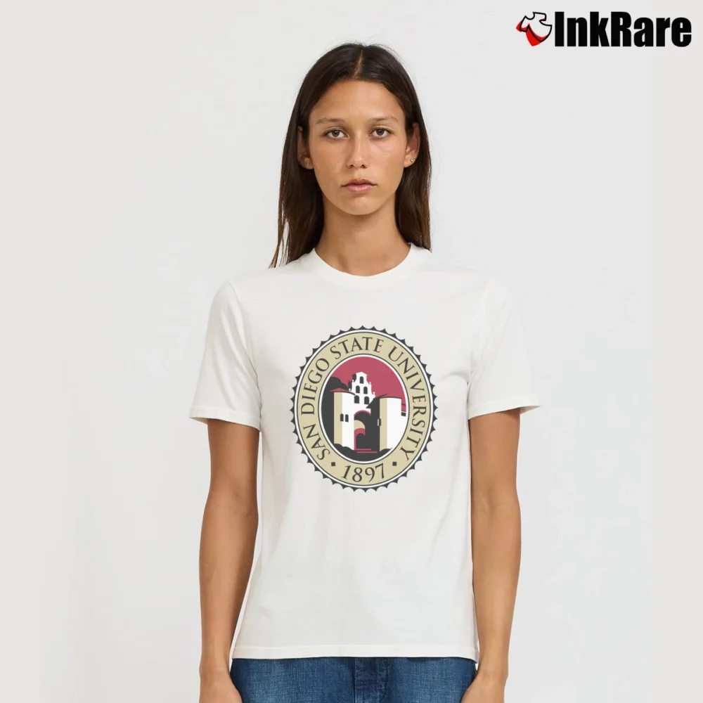 Women’s San Diego State University Signature T-Shirt in white | Soft, Flattering Fit