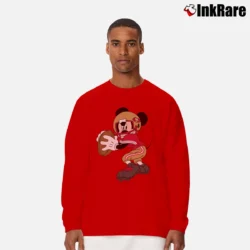 Men’s San Francisco 49ers Football Mickey Mouse Disney Long-Sleeve Shirt in red | Sleek, Lightweight, Year-Round Wear