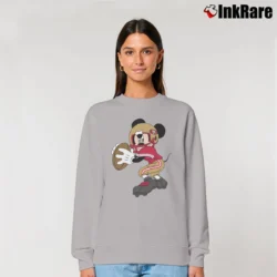 Women’s San Francisco 49ers Football Mickey Mouse Disney Relaxed Sweatshirt in sport grey | Soft, Laid-Back Vibe