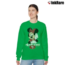 Women’s San Francisco 49ers Football Mimi Mouse Disney Relaxed Sweatshirt in irish green | Soft, Laid-Back Vibe